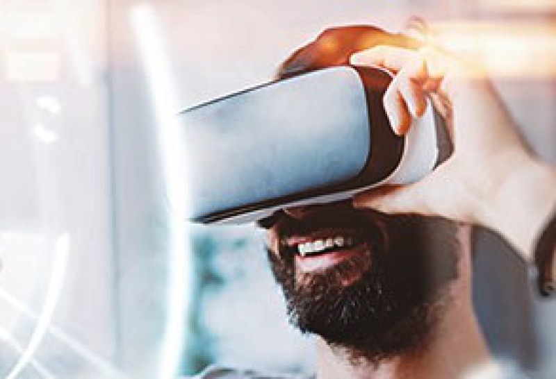 Nutzer, VR-Brille, HMD, virtuelle Welt, Interaktion
